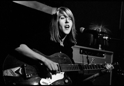 Singer-songwriter Liz Phair in the studio, recording Whitechocolatespaceegg, 1n 1997.